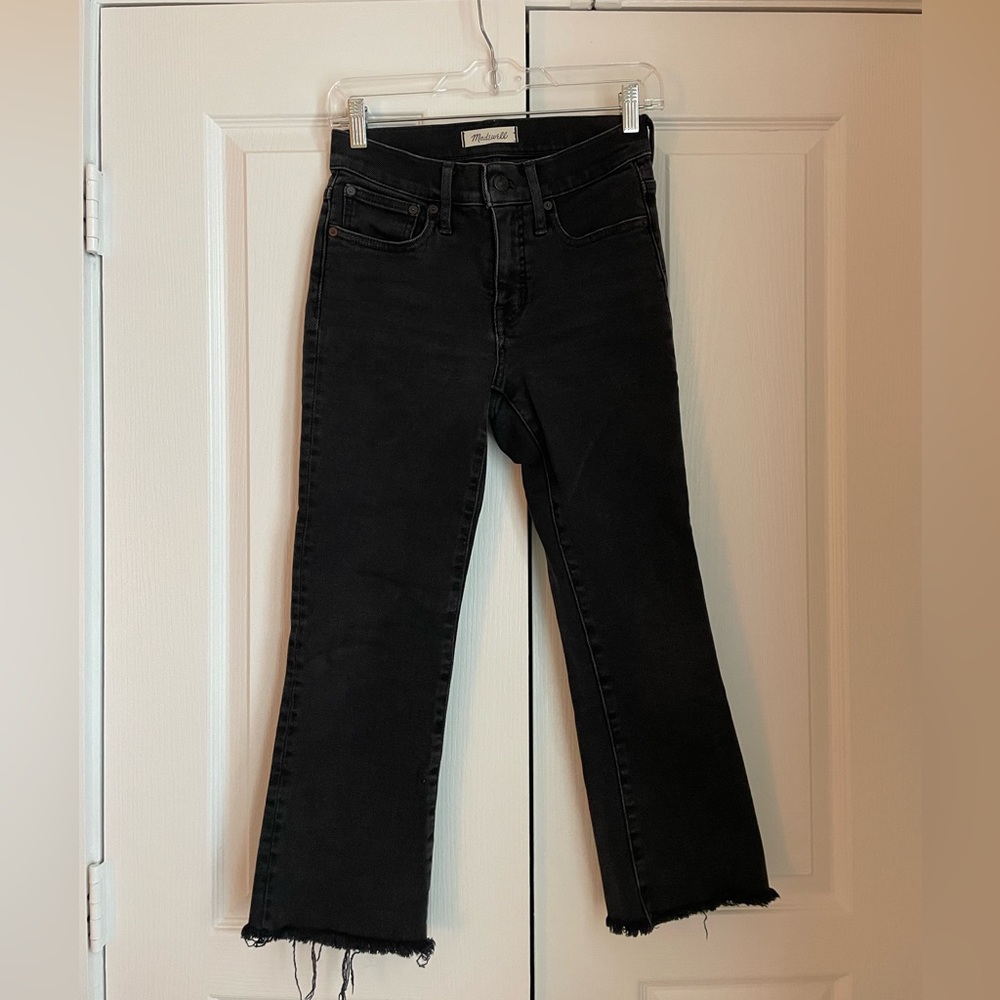 Madewell Cali Demi-Boot in Edmonds Black Wash Raw Hem Edition